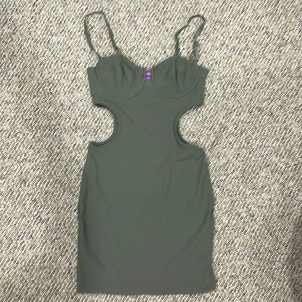 Olive Mini Cutout Dress